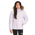 The North Face Girls' Printed North Down Fleece-Lined Parka, Lavender Fog, Large