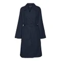 VERO MODA Women's Vmneel Long Trench Coat, Blazer navy, Small