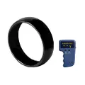 Riversmerge RFID Rewritable 125KHz/13.56MHz ID/IC T5577/UID Changeable Black Ceramics Smart Finger Ring for Men or Women, with One RFID Reader Copier for Duplicate (Black 125khz 20mm)