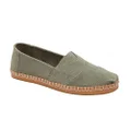 TOMS Women's Alpargata Leather Wrap Loafer Flat, Vetiver Gray Suede, 6.5 US