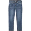 Calvin Klein Girls' Stretch Denim Jeans, Full-Length Skinny Fit Pants with Pockets, Authentic, 12