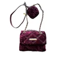 Betsey Johnson XOVAL mini crossbody bag & matching pouch set in Mulberry, Mulberry, Mini