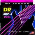 DR Strings HI-DEF NEON Electric Guitar Strings (NPE-9),Pink