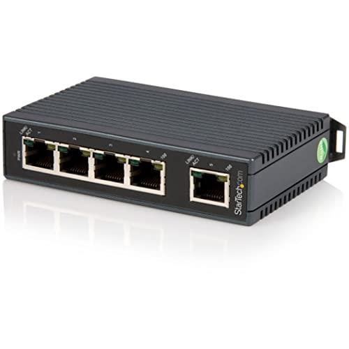 StarTech.com 5 Port Industrial 10/100 Unmanaged Network Switch Ethernet (IES5102)