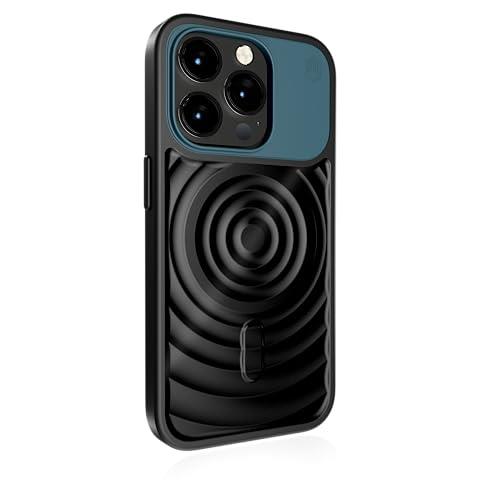 STM Reawaken Ripple MagSafe® Case for iPhone 15 Pro Max- Designed to Calm Your Mind- Tactile Feedback - Impact Absorbing TPU for Enhanced Drop Protection - Quick Response Buttons - Black Atlantic