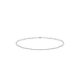 Savlano 925 Sterling Silver Oval Rice Bead Strand Chain Anklet For Women & Girls - Made in Italy Comes With a Gift Box, Silver, n