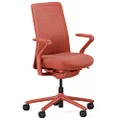 Branch Verve Chair - High Performance Executive Office Chair with Contoured Seat Back and Adjustable Lumbar Rest - High Density Foam Cushion with Aluminum Base - Up to 275 lbs - Coral