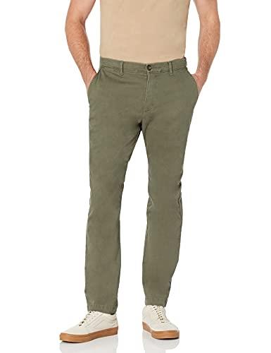 Amazon Essentials Men's Athletic-Fit Casual Stretch Chino Pant (Available in Big & Tall), Olive, 29W x 28L