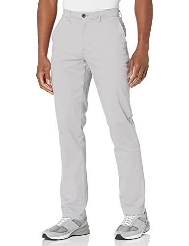 Amazon Essentials Men's Athletic-Fit Casual Stretch Chino Pant (Available in Big & Tall), Light Grey, 31W x 32L