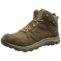 KEEN Women's Terradora 2 Mid Height Leather Waterproof Hiking Boots, Brindle/Redwood, 9.5