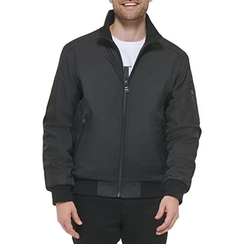 Calvin Klein Men's Winter Coats-Sherpa-Lined Hooded Soft Shell Jacket, Jet Black, Medium