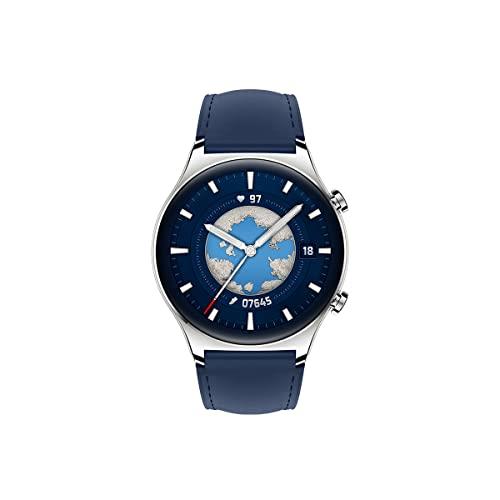Honor Watch GS 3 Smartwatch, AMOLED Touch Screen, 1.43 Inch (1.43 Inch) Physical Activity Watch with Monitoring of Heart Rate, Sleep and Oxygen, Up to 14 Days Autonomy, Blue Leather Version