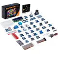 SunFounder 37 Modules Sensor Kit V2.0 for Raspberry Pi 3 Model B+ 3B 2B B+ A+ Zero, GPIO Extension Board Jump Wires