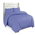 (Super King, Blue) - Plain Duvet Cover with Pillow Cases Non Iron Percale Quilt Cover Bedding Bedroom Set (Super King, Blue)