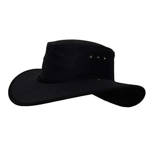 Newcastle Hats Nullarbor Hat (Standard) Wide Brim (Medium (56-57cm), Black)