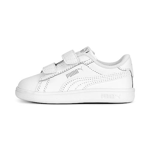PUMA Kid's Smash 3.0 L V Inf Sneaker, White Cool Light Gray, US 7