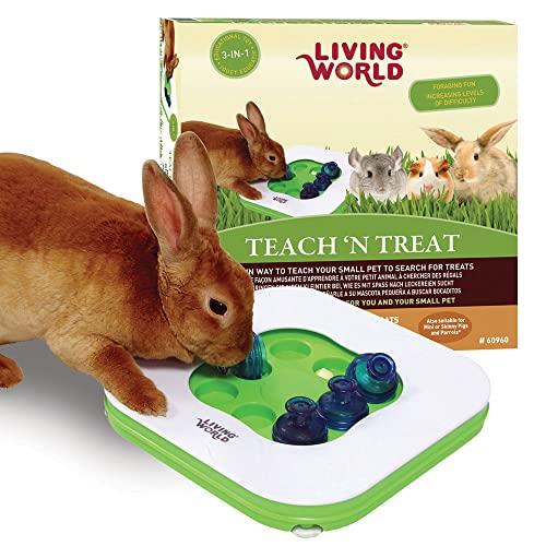 LIVING WORLD 60960 3-in-1 Teach-n-Treat Interactive Toy White