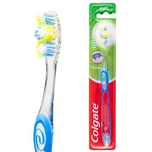 Colgate Twister Spiral Bristles Deep Cleaning Toothbrush, Soft