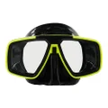 Aqualung Look Diving Mask, Black/Yellow Frame, Clear Lens