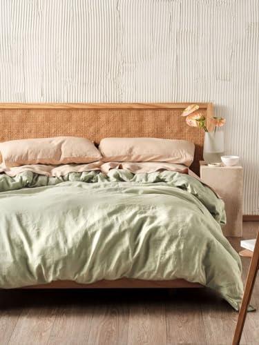 Linen House Nimes Quilt Cover Set, Wasabi, Double Bed
