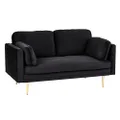 Cooper & Co. Corteze Sofa, Black, 85 cm Length x 160 cm Width x 91 cm Height