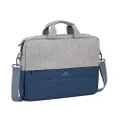 Rivacase Prater Anti-Theft Laptop Messenger Bag, Grey/Blue, 15.6 inch
