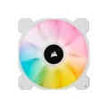 CORSAIR iCUE SP140 RGB Elite Performance 140 mm PWM Single Fan (CORSAIR AirGuide Technology, Eight Addressable RGB LEDs, Low-Noise 18 dBA, PWM-Controlled, Up to 1,200 RPM and 68.1 CFM) White