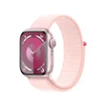 Apple Watch Series 9 [GPS 41-mm] Smartwatch with Aluminum Case with Pink Sport Loop One Size