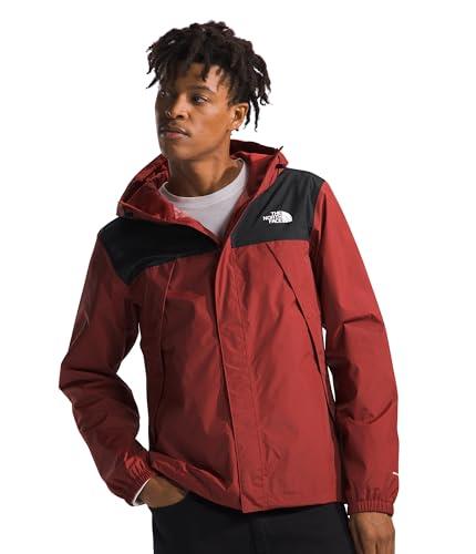THE NORTH FACE Men's Antora Jacket, Iron Red - TNF Black, Small