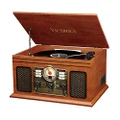 Victrola Classic 6-in-1 Bluetooth Turntable Music Centre, Mahogany
