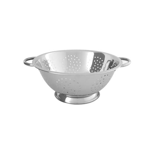 Chef Inox Stainless Steel Colander with 4 mm Holes Wire Handle, 5.0 Litre Capacity, 285 mm x 102 mm Size