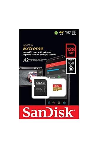 SanDisk Extreme microSDXC 128GB + Rescue Pro Deluxe 160MB/s A2 C3 V30 UHS-I U3 SDSQXA1-128G-GN6MN