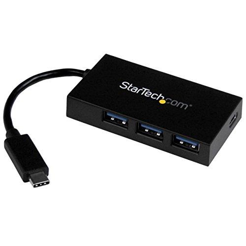 StarTech.com USB C Hub – 4 Port USB-C to USB-A (3X) and USB-C (1x) – with Power Adapter – USB Type C Hub – Port Expander