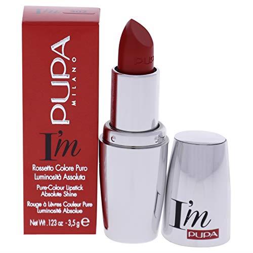 Pupa Milano I Am Pure-Colour Lipstick - 302 Sizzling Orange for Women 0.123 oz Lipstick