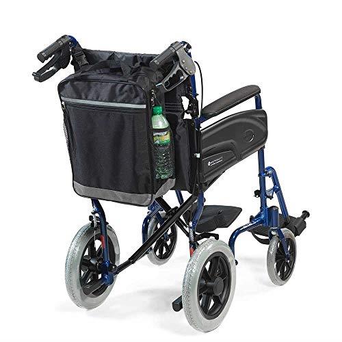 NRS Healthcare Reflective Wheelchair Scooter Bag, Black/Grey