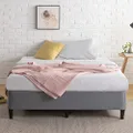 Double Bed Frame, Zinus Upholstery Bed Base Ensemble, Dark Grey