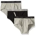 Calvin Klein Boys' Kids Modern Cotton Assorted Briefs Underwear, Multipack, Heather Grey, Black, Heather Grey, 6-7