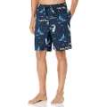 Nautica Men's Soft Woven 100% Cotton Elastic Waistband Sleep Pajama Short, Blue, Small