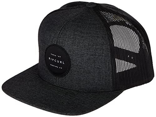 Rip Curl Icons Trucker Hat, Mesh Back Cap Snapback for Men, Adjustable, Black Routine, One Size