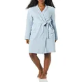 Amazon Essentials Women's Lightweight Waffle Mid-Length Robe (Available in Plus Size), Dusty Blue, Medium