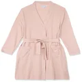 Amazon Essentials Women's Lightweight Waffle Mid-Length Robe (Available in Plus Size), Pale Pink, X-Small