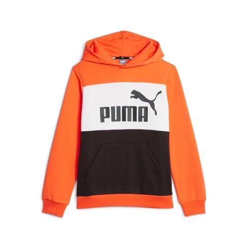 PUMA Boy's Essential Block Hoodie FL, Hot Heat, M