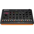 ROLAND AIRA Compact T-8 BEAT MACHINE | Ultra-Portable Rhythm and Bass Machine with Genuine Roland Sounds | Six Rhythm Tracks with Sounds from TR-808, TR-909 and TR-606, Black, Orange