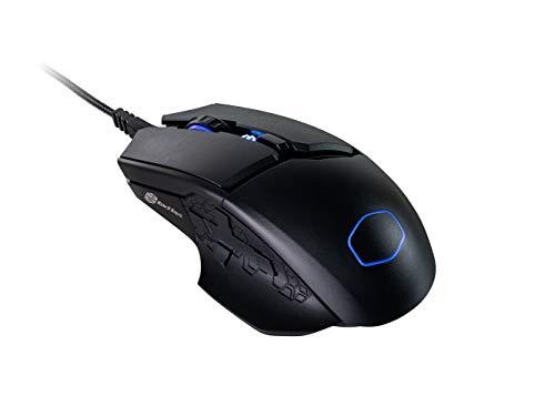 Cooler Master MM830 Wired Gaming Mouse - 24000 DPI Optical Sensor, 4-Directional D-Pad Controller, Palm/Claw Grip, OLED and RGB Lighting, 20-Million Click Omron Switches, Braided USB Cable
