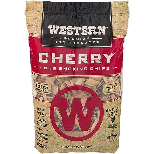 Western Cherry BBQ Smoking Wood Chips, 180 Cubic Inches