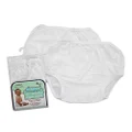 Dappi Waterproof 100% Nylon Diaper Pants, White, Medium (2 Count)