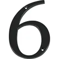 Distinctions by Hillman 843146 4-Inch Flush-Mount Black House Number 6