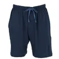 Hanes Men's Jersey Knit Cotton Button Fly Pajama Sleep Shorts, XL, Navy