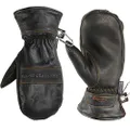 Wells Lamont Men's Black HydraHyde Leather Winter Mittens with Waterproof Insert, Large (7668LK)