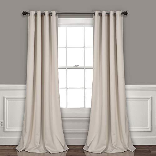 Lush Decor Insulated Grommet Blackout Curtains Panel Pair, 52" W x 95" L, Wheat